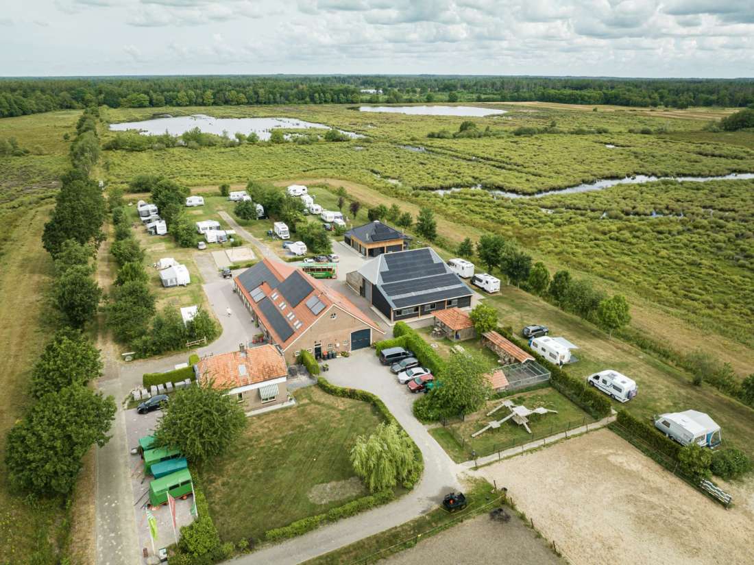 luchtfoto camping De Goede Weide Recreatie